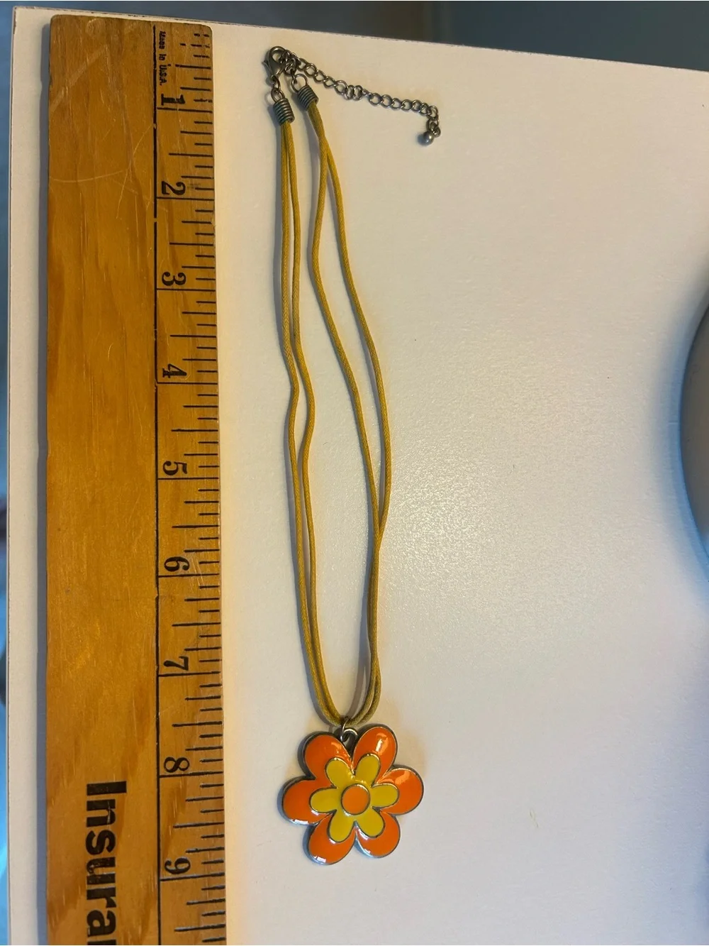 Vintage Yellow and Orange Flower Pendant Necklace - Women Accessories